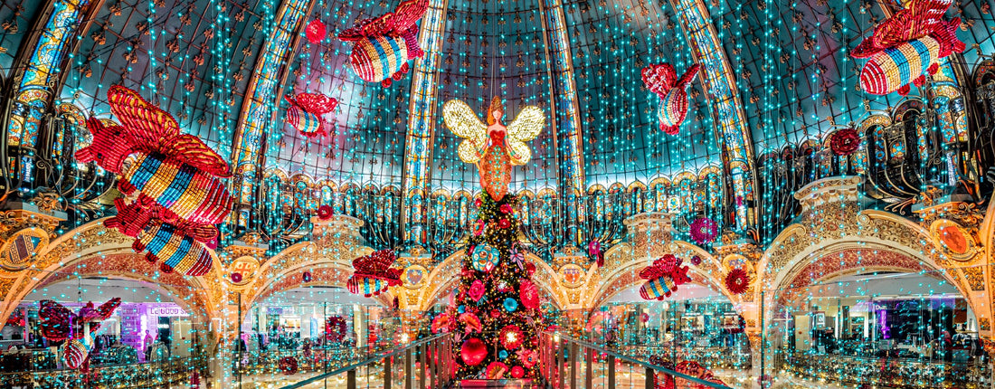 BLEU BLANC RUCHE S'INSTALLE DANS LA RUCHE DE NOËL DES GALERIES LAFAYETTE PARIS HAUSSMANN
