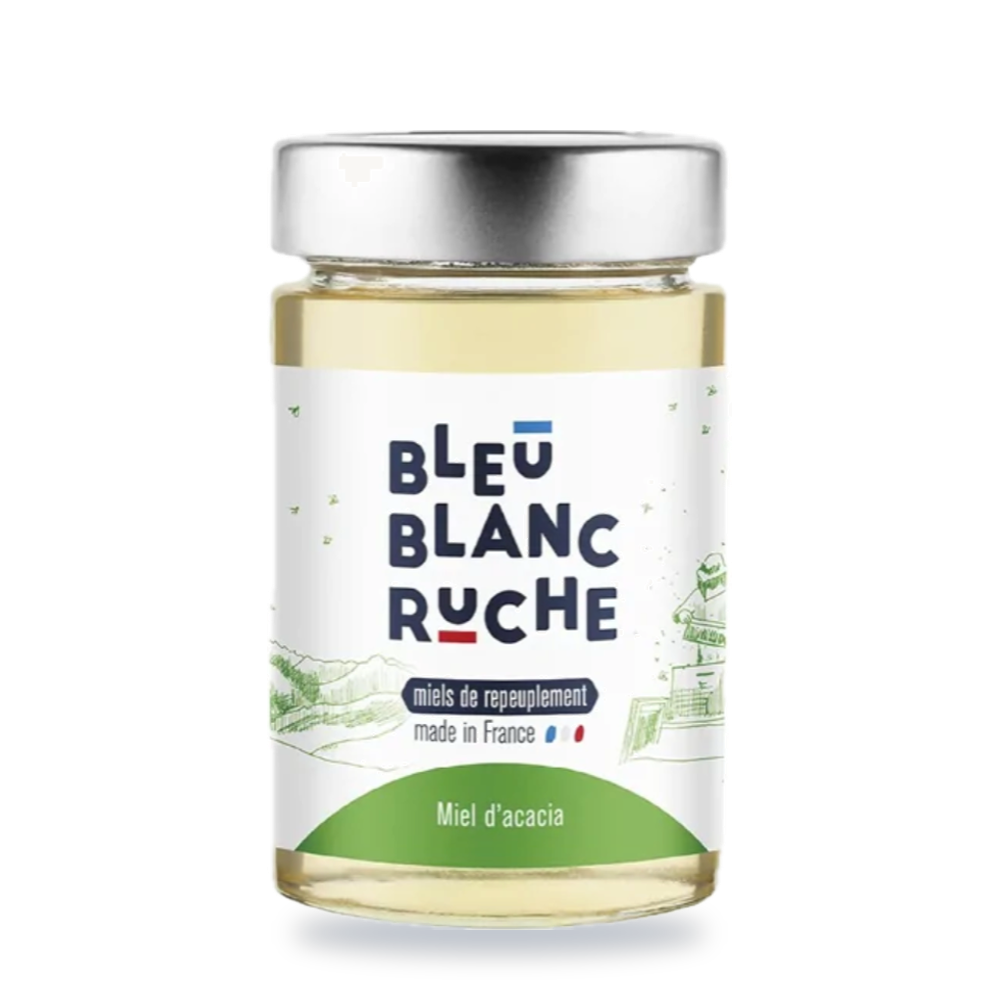Pot de miel d'acacia Bleu Blanc Ruche, 250 g