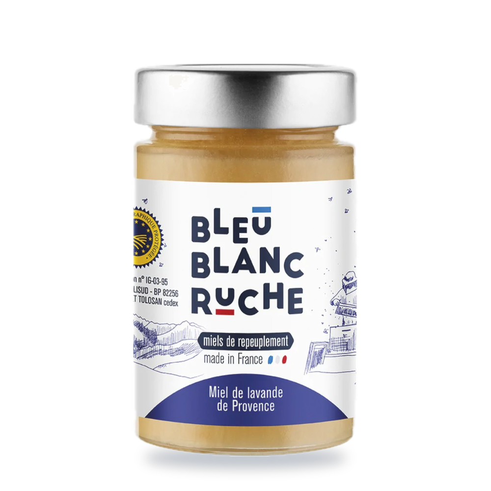 Pot de miel de lavande Bleu Blanc Ruche, 250 g