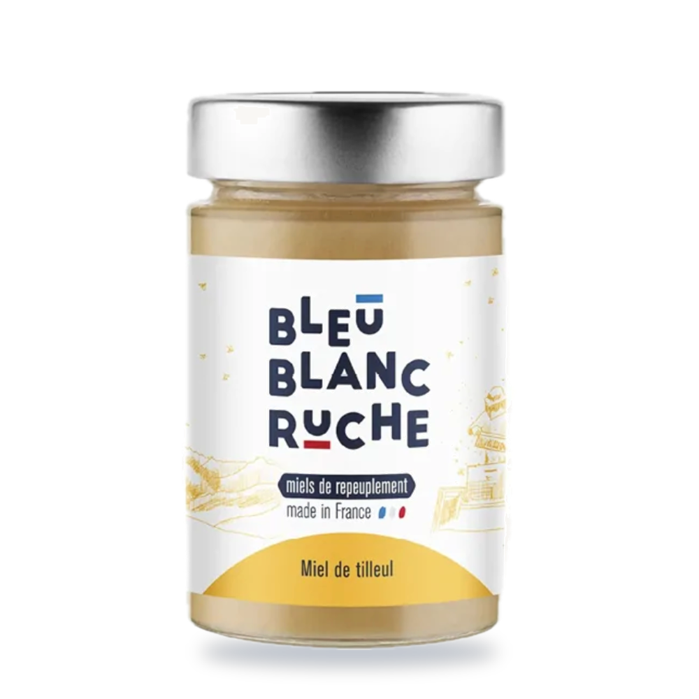 Pot de miel de tilleul Bleu Blanc Ruche, 250 g